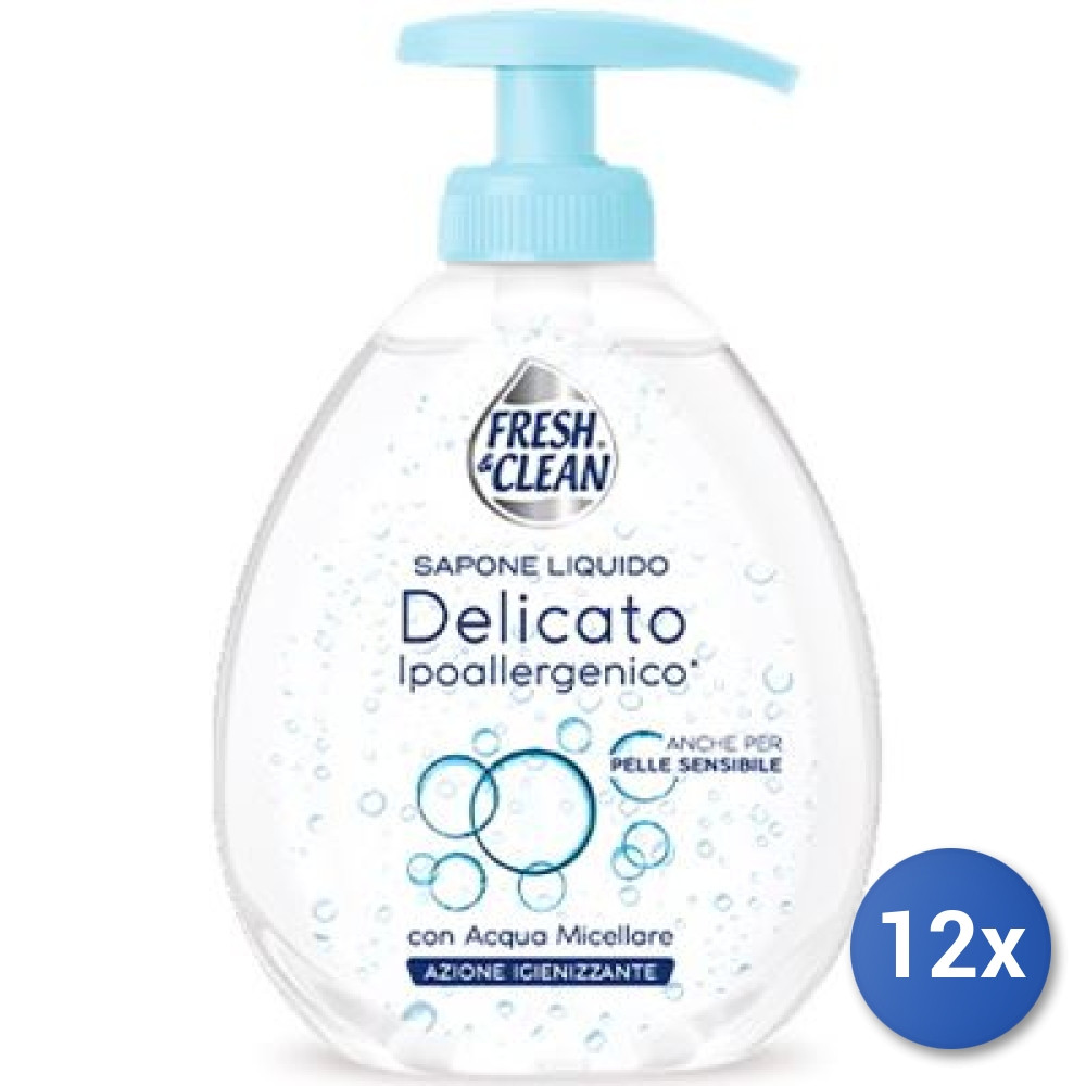 12x Bundle Fresh & Clean Sapone 300 Ml. Acqua Micellare