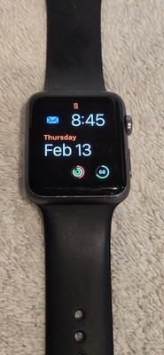 Apple Watch 7000 Series Aluminum Case 42mm w/ Black Apple Sport Band Please Read