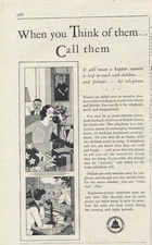 Magazine Ad - 1930 - AT&T / Bell System - When You Think of Them