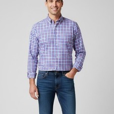 Peter Millar Summer Comfort Plaid Button Down Size XL