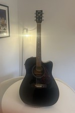 Yamaha FX370C BL Acoustic Electric Guitar Black Cutaway w/ EQ Preamp