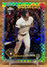 OLIVER DUNN X-Fractor Rookie Card | 2024 Topps Chrome Update BREWERS #USC13