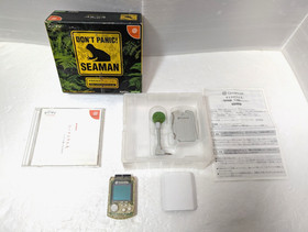 SEAMAN with Mic Device Visual Memory Sega Dreamcast Japanese region Box manual