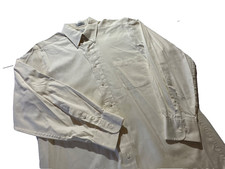 LN IZOD 80s 2-Ply Pinpoint Men 16 32/33 Large Short Sleeve Button Up Shirt