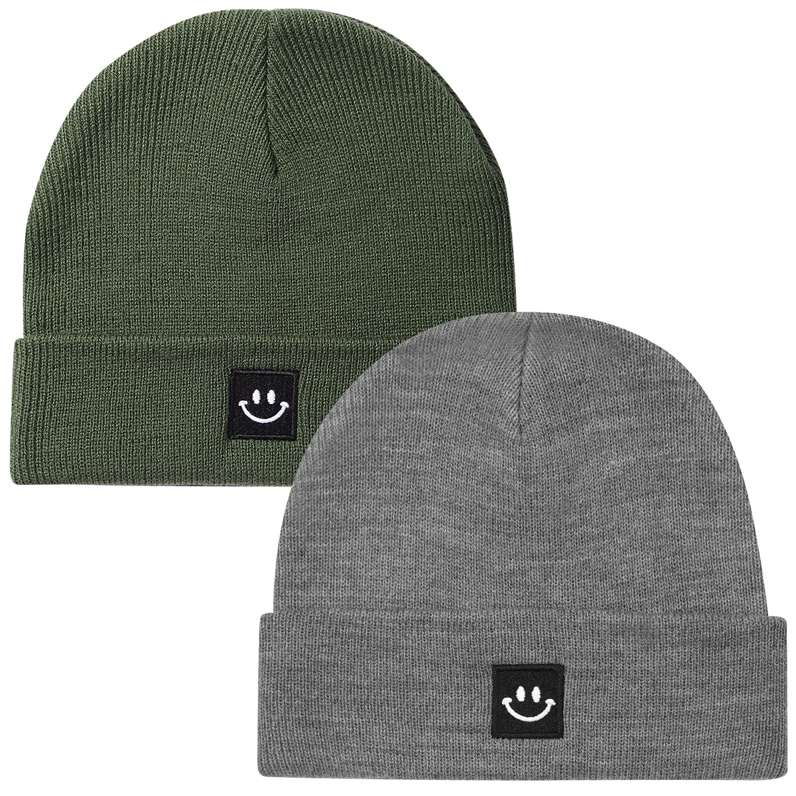 Baby Beanie Hat for 3-8 Years Boys Girls 2Pack