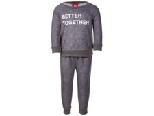 Family Pajamas Toddler Little Big Kids 2pc Holiday PJ Set Charcoal Heather 10-12