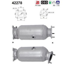Katalysator AS 42278 für AUDI A5 F53 F5P Sportback F5A F5F F57 F5E A4 B9 8W2 8WC