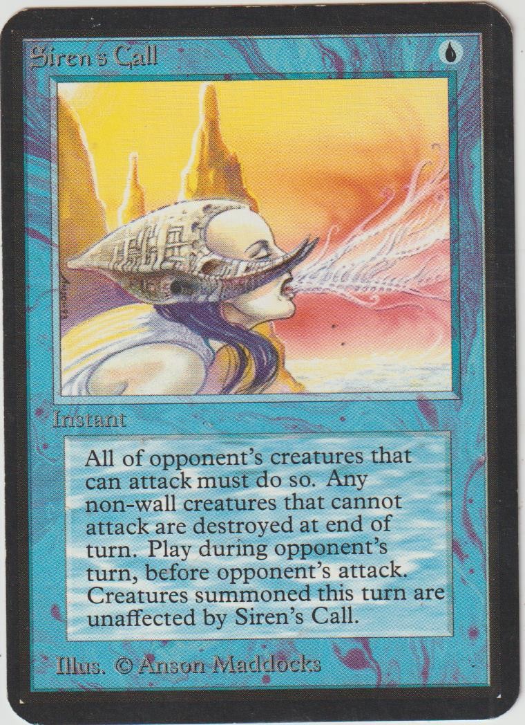 x1 ALPHA Siren's Call MTG ENGLISH 1993 EX-NM Card VINTAGE!