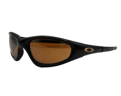 Oakley Straight Jacket (1999) Sunglasses Black Frame Orange Lens