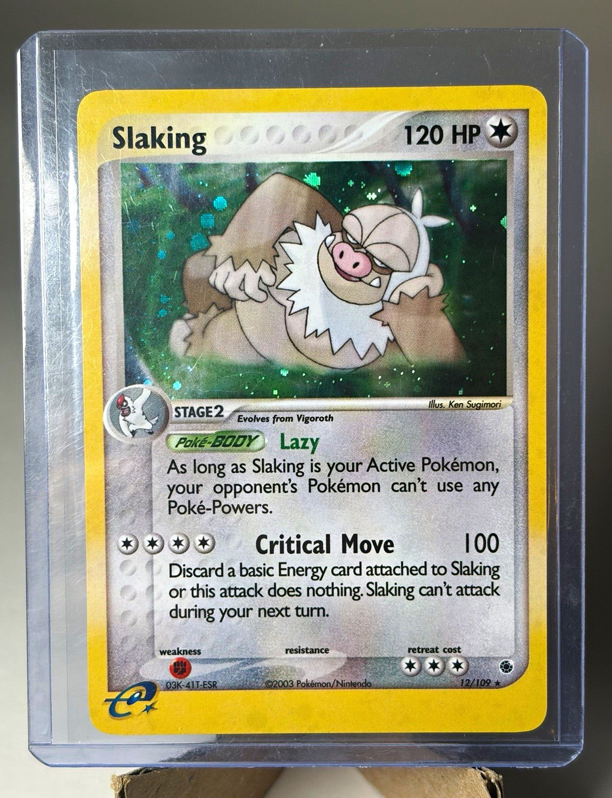 Slaking 12/109 Holo EX Ruby & Sapphire Rare Pokemon TCG