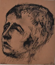 Felix Schivo (1924-2006) (40) - goose feather painting - after Masaccio