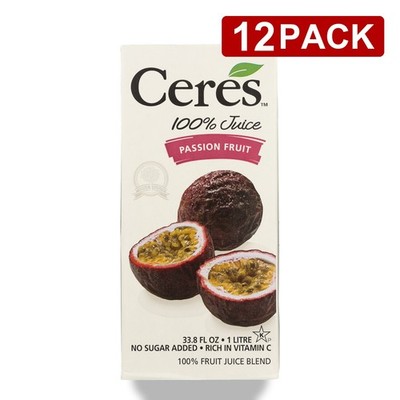 Ceres 100% Fruit Juice Blend Passion 33.8 Fl Oz Fl. 12 Pack