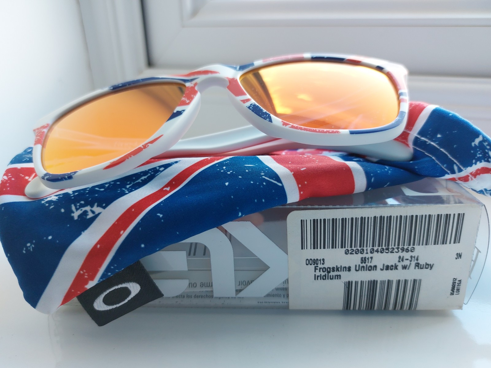 Oakley Frogskin Union Jack / Ruby Iridium Lenses 24-314 V Rare BNIB Never Worn image 8