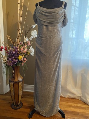 R&M Metallic off The Shoulder Dress