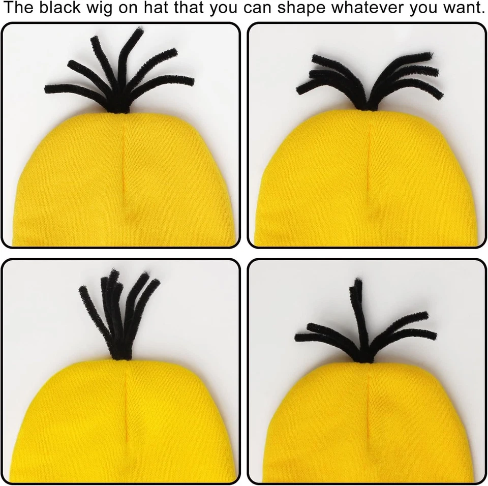 3 шт. Хэллоуин костюм аксессуары для взрослых, очки очки/желтый Beanie/перчатки f - Изображение 3 из 4