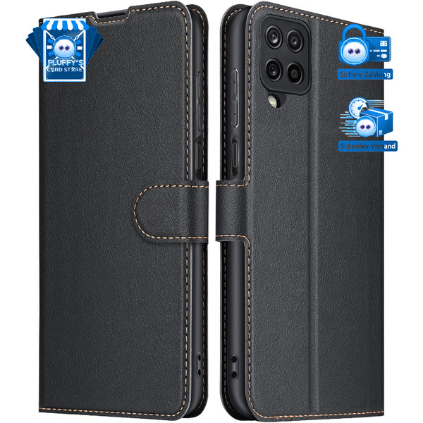 HandyhüLle FüR Samsung Galaxy A12, Pu Leder, Klappbar Mit Kartenfach-image