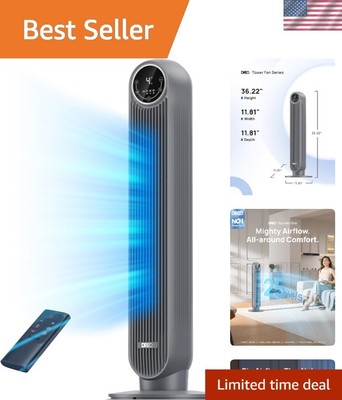 Efficient 25ft/s Tower Fan with Remote Control & Customizable Comfort Modes