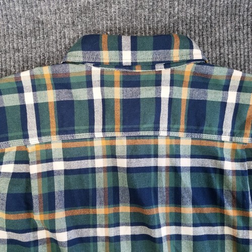 Carhartt Shirt Mens XLT Tall Green Blue Windowpane Plaid Rugged Flex Relaxed Fit - Picture 10 of 16