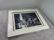 TOM LYNCH 20th-21st American Artist WATERCOLOR Chicago Water Tower Reflections