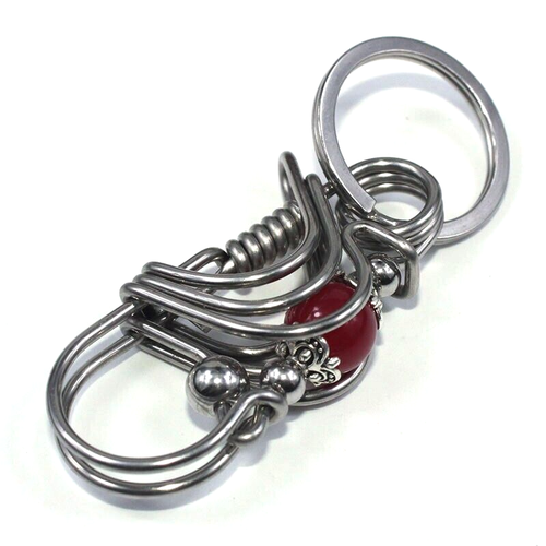 Handmade Stainless Steel Keychains Keyrings Belt Clip Key Chain Key Holder Gift - Picture 2 of 5