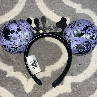Disney Parks Haunted Mansion Headband Ears 50th Busts Ghosts  display picture 3