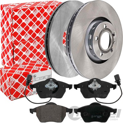 FEBI BREMSSCHEIBEN Ø312mm + BELÄGE VORNE für AUDI A4 B6 B7 A6 C5 VW PASSAT 3B