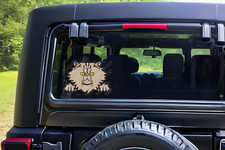 Cat Window Decal, Funny cat sticker pet window cling garfield cat lover gift