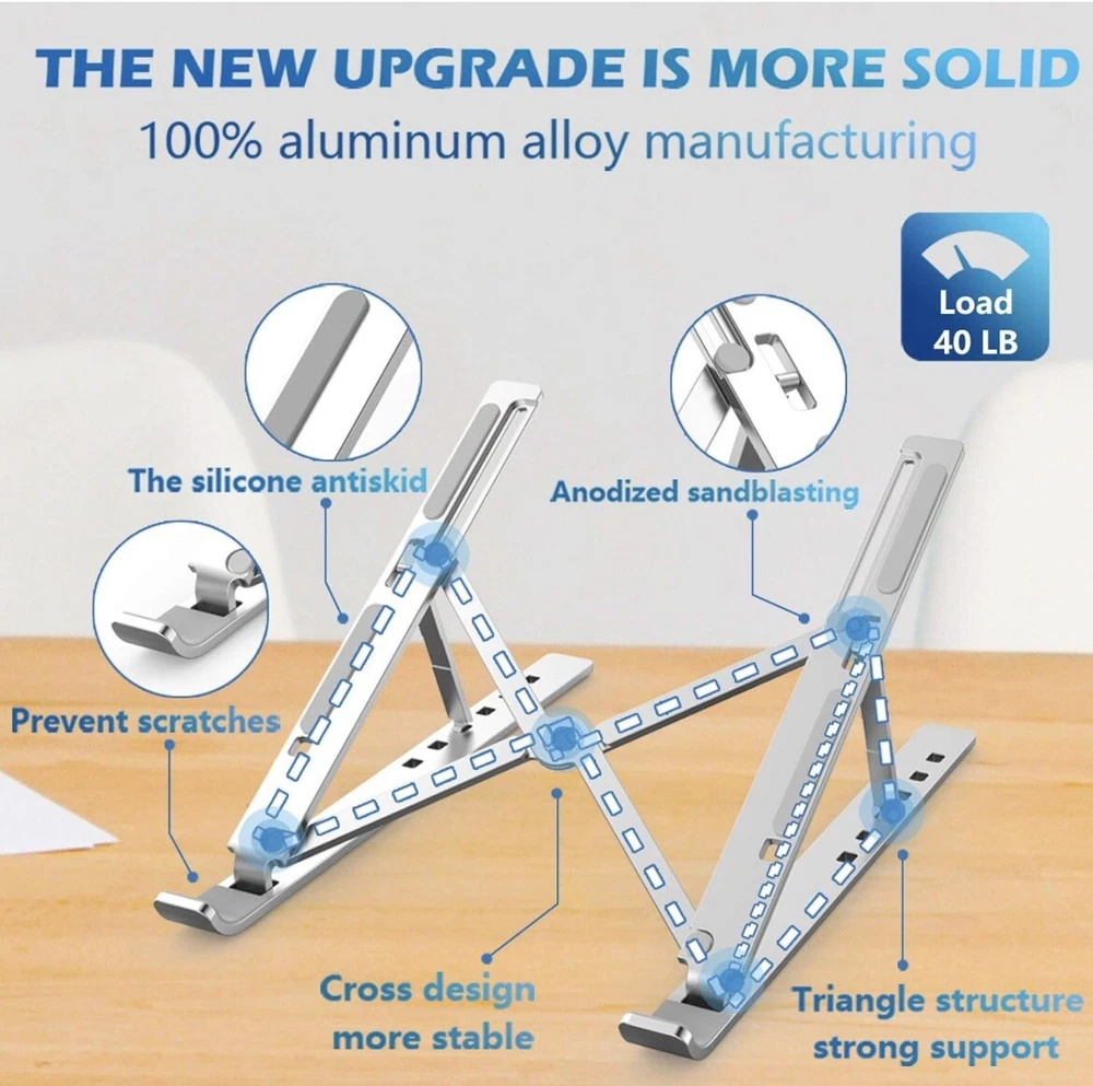 Laptop Stand Ergonomic Adjustable Portable Computer Stand