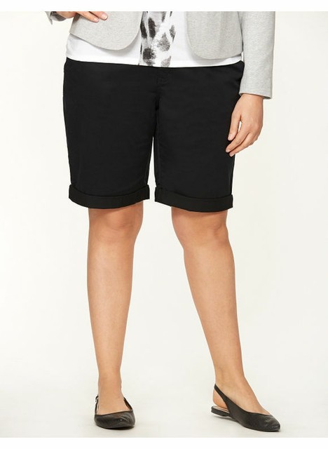 CLEARANCE NEW VENEZIA LANE BRYANT BLACK DENIM BERMUDA WALKING SHORTS PLUS 28W 4X | eBay
