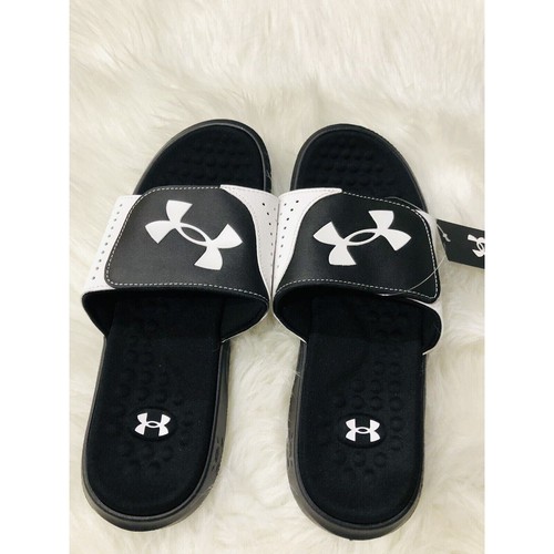 Nuevas sandalias deportivas Under Armour Ignite Pro Slide para hombre talla 8 negras/blancas - Imagen 2 de 3