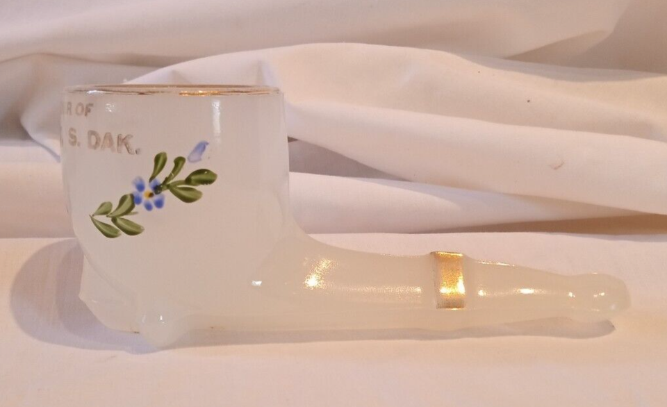 Rosholt SD Clambroth Milk Glass Souvenir Pipe See Description eBay