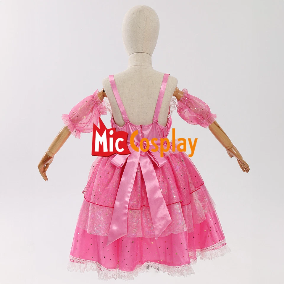 Vestido rosa pêssego com mangas Halloween infantil meninas Kawaii - Imagem 3 de 4