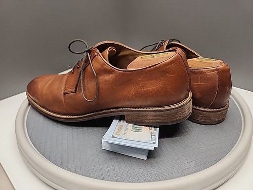 Aston Grey Collection Grenasien Herren Größe 13 Leder Oxford Elegant Schuhe Mandel - Bild 16 von 17