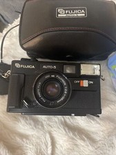 Flash Fujica film camera Auto 5 1:28 Fuji Photo Film 38 mm Working Other W/ Case