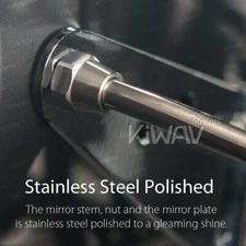 KiWAV mirror Stan square chrome headlight mount retro style for early motorcycle