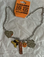 SUPER RARE Gwen Stefani Harajuku Lovers Gwen Is My Home Girl 5 Pendant Necklace