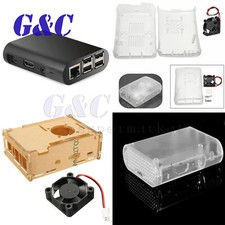 Transparent Clear Case Enclosure Box Cooling Fan For Raspberry Pi 2/3/B 