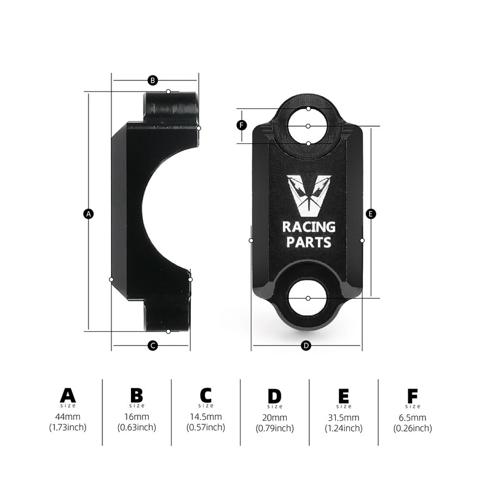 7/8" Brake Master Cylinder Clamp Cover Holder For SUZUKI GSX-R 600 750 1000/R - Image 3 of 4