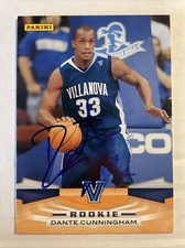2009 Panini Dante Cunningham Autographed Card Villanova Wildcats #383 CB1723