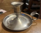 Etain D'Art Titre Legal Pewter Candlestick Vintage — photo 1