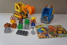 Lego Duplo Truck & Tracked Excavator (10812) Used Set, Complete with Manual