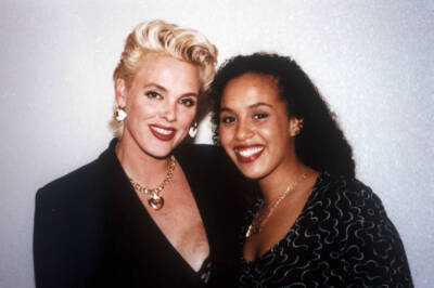 Singer Glennis Grace with Danish model and actress Brigitte Nielsen Old Photo