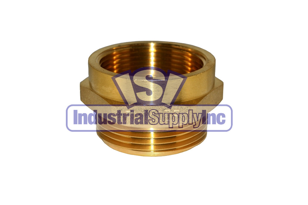 Fire Hydrant Adapter | 2-1/2" Female NPT x 2-1/2" Male NST/NH | Brass