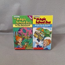 The Magic School Bus In the Rainforest & Kicks Up A Storm  (VHS, 1998,2000) Lot