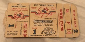 1947 World Series New York Yankees Ticket Stub Game 1 Jackie Robinson DiMaggio | eBay