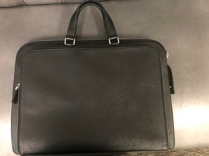 leather brief bolsa