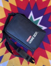 Official Nintendo Original Gameboy Black Vintage Carrying Case Bag w/ Strap Zips