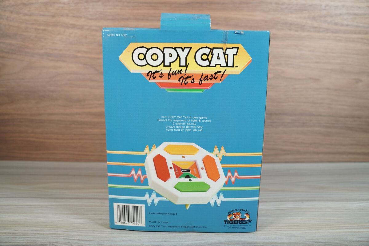 Vintage 1988 Tiger Electronic Toys COPY CAT CopyCat MODEL 7 Vintage 1988 Tiger Electronic Toys COPY CAT CopyCat MODEL 7