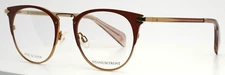 RAG & BONE RNB3016 G1C Red Gold Womens Semi Cat Eye Eyeglasses 49-21-145 B:43