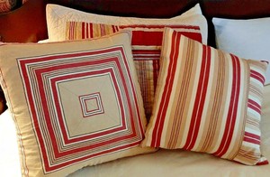 Pillow Covers Pottery Barn Vintage Striped Throw Pillows Red